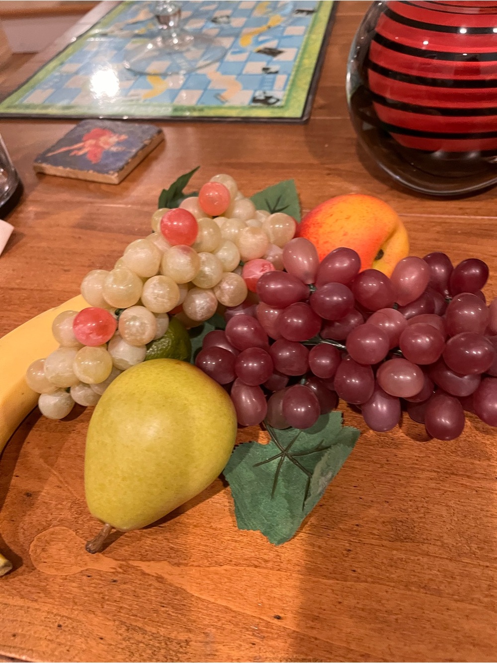 Artificial Fruit Assortment Decorative Grapes in Purple and Cream - Unbranded